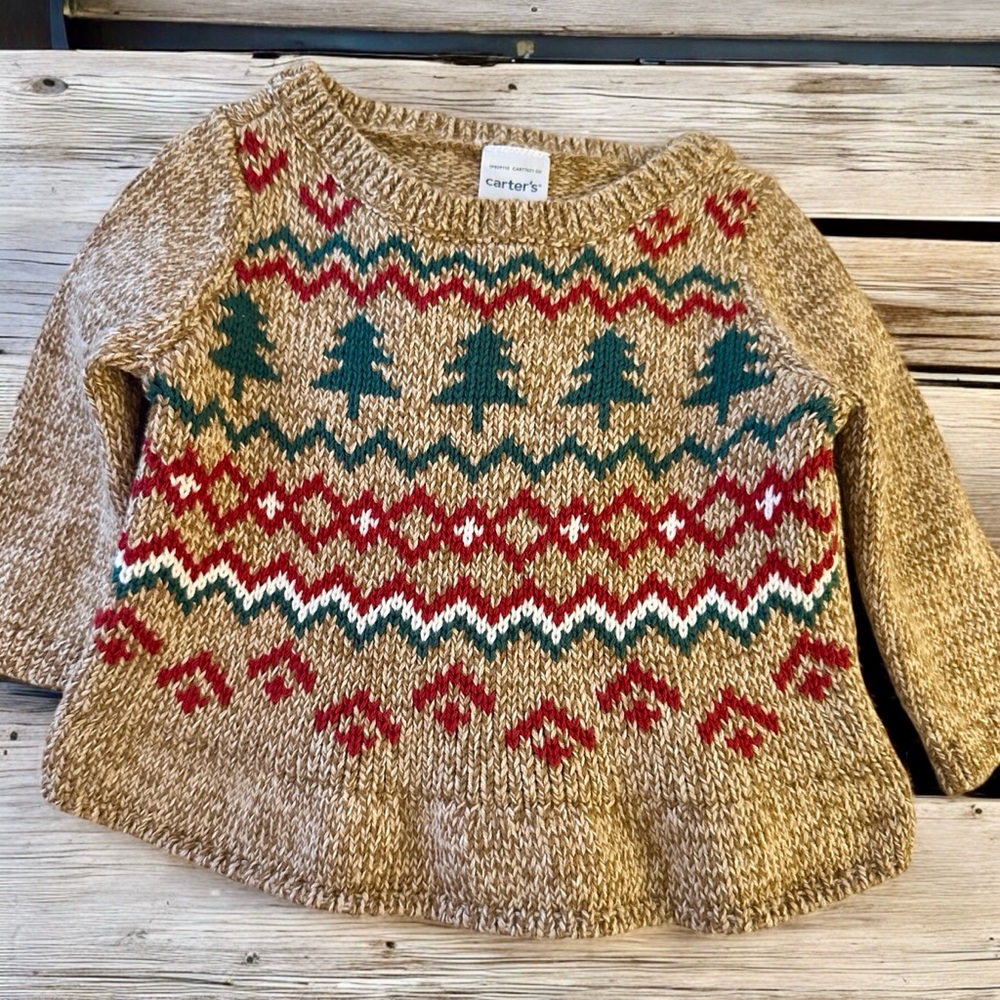 NWT Carter’s Fair Isle Sweater Newborn